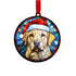 Labrador Yellow in Santa Hat Suncatcher Decoration